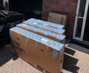 banden op de stoep